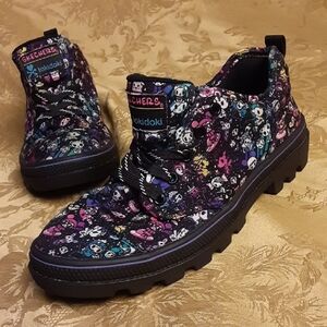 Skechers x tokidoki Kids Black Patterned Shoes Size 3.5